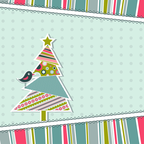 Template christmas greeting card, vector - Vektor, Bild