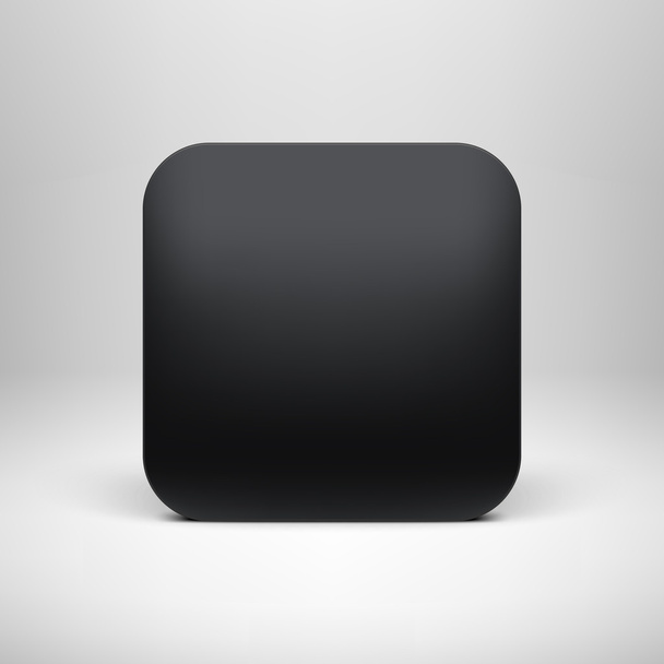 Technology Black Blank App Icon Template - ベクター画像