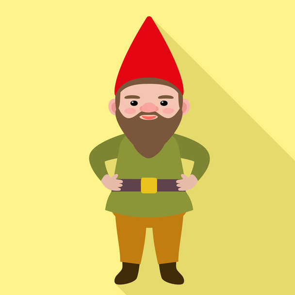 Gnome icon, flat style - Vector, afbeelding