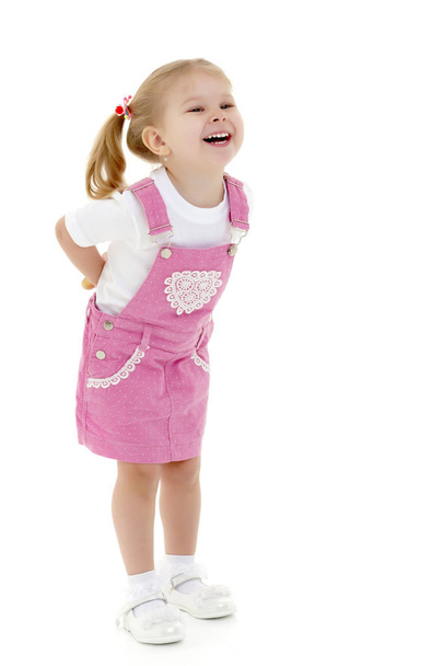 Beautiful little girl laughing. - Zdjęcie, obraz