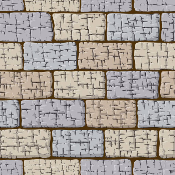 Background made up of stone blocks. Seamless. - Vector, Image