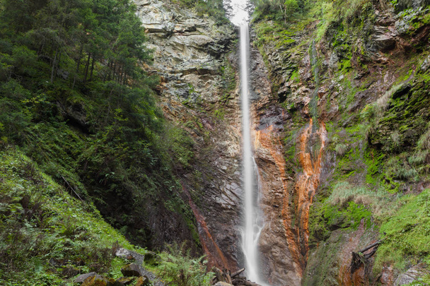 pequeña cascada entre el bosque en val di Funes
 - Foto, Imagen