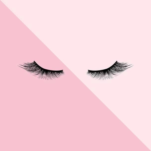 Icono de pestañas aislado fondo rosa
 - Vector, imagen