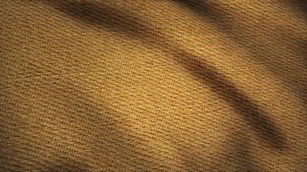 Jeansstoff texturiert beige flatternd. animierte Bewegung der Leinwand. die Wellen des Materials - Filmmaterial, Video