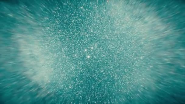 Raumfahrtstars reisen. nahtloser Looping. durch die Sterne fliegen, grüner Hintergrund - Filmmaterial, Video