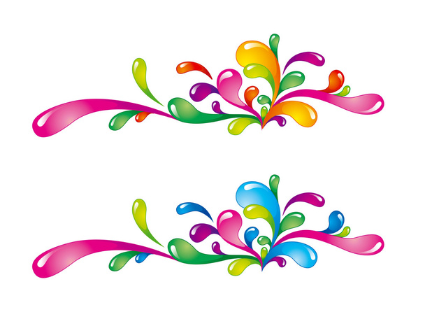 Colorful splashes-2 - Vector, Image