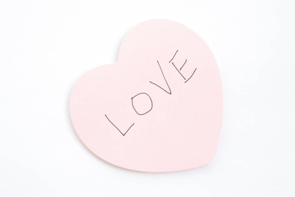 Heart shaped sticky notes - Foto, afbeelding