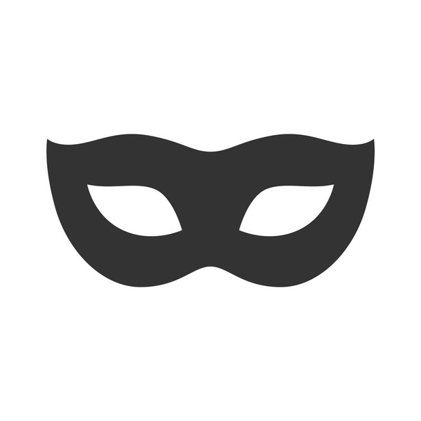 karnaval schwarze Maske Hintergrund isoliert auf weißem Hintergrund. Modernes Konzept - Vektor, Bild