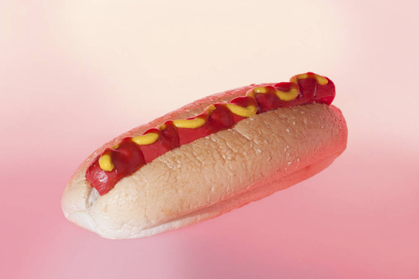 Creative bun design with big sausage - Foto, immagini