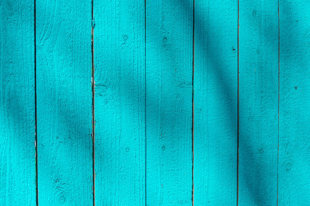Ściana pomalowana na jasny niebieski desek - Zdjęcie, obraz