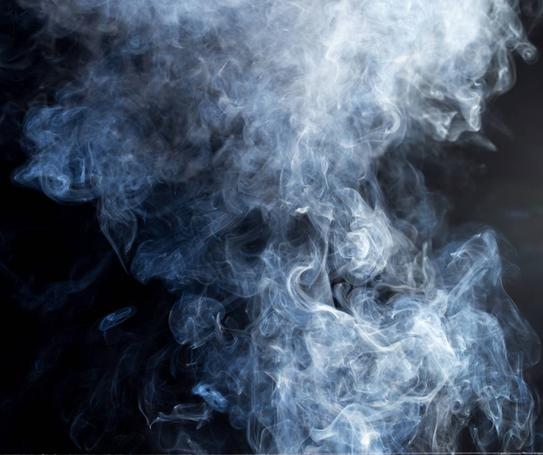 Smoke fragments on a black background - Foto, Imagem