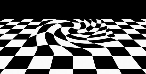 Black-white checkered plane - Photo, Image