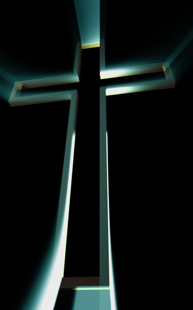 Croix en bois avec rayons
 - Photo, image