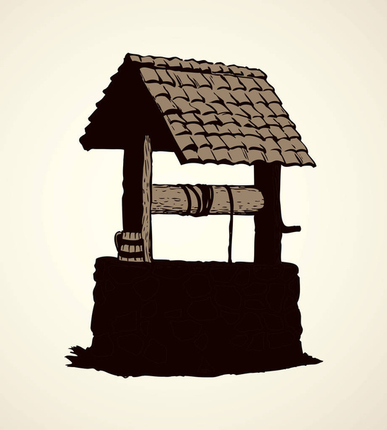 Ancient well. Vector drawing - Vector, Image