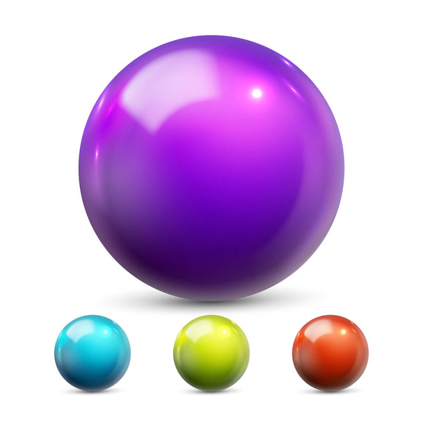 Sphere Ball Vector. Orbe Shining. Cristal Brilhante. Suave em branco. Ícone Web. Ícone Brilhante Brilhante. Ilustração realista 3D
 - Vetor, Imagem