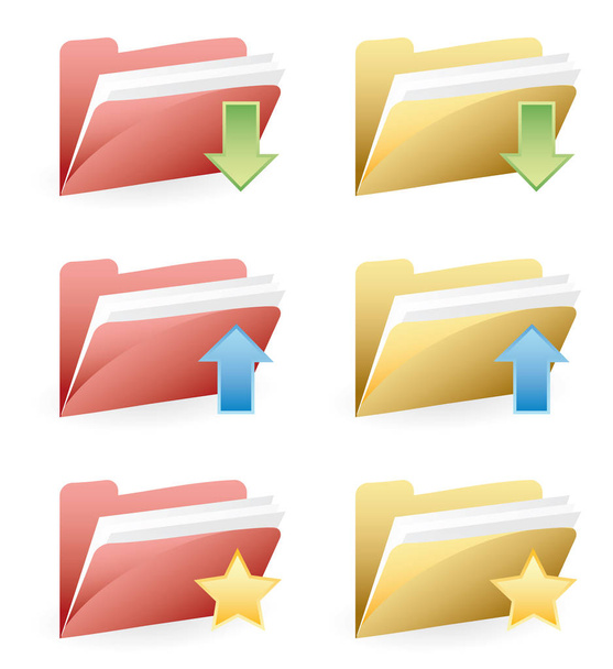 set of folders - Vetor, Imagem