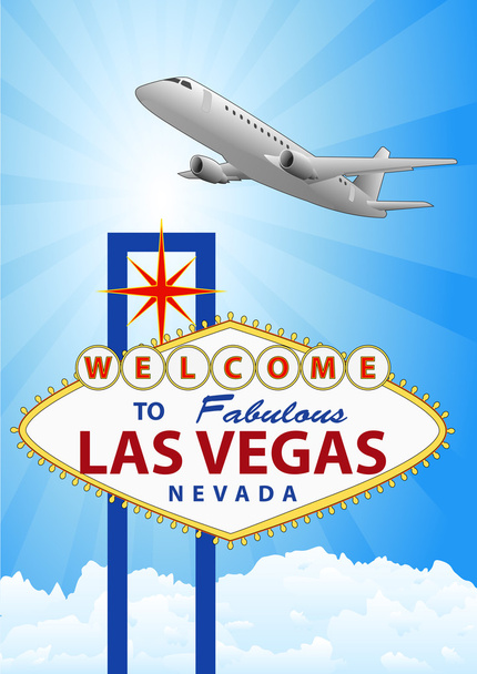 Las Vegas ja lentokone
 - Vektori, kuva