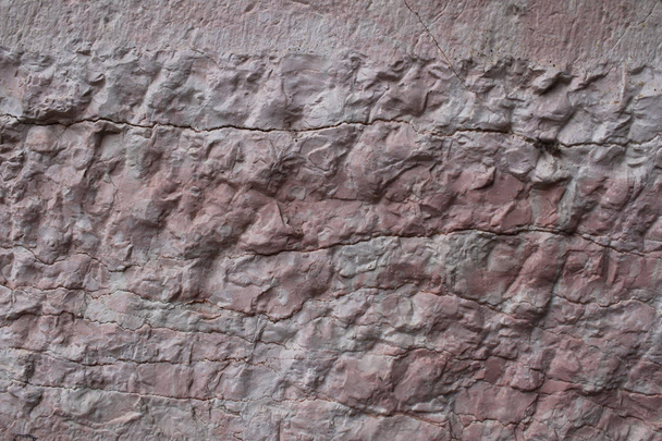 lege oude ruwe ruwe karakter roze rode steen beton textuur wand voor retro restaurant, website, foto frame reclame grafiek board, huis decoratie behang hek - Foto, afbeelding