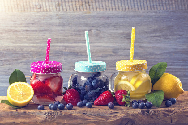 Summer fruit drinks  - Valokuva, kuva