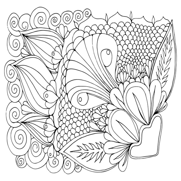 Doodle flowers.  - Vetor, Imagem