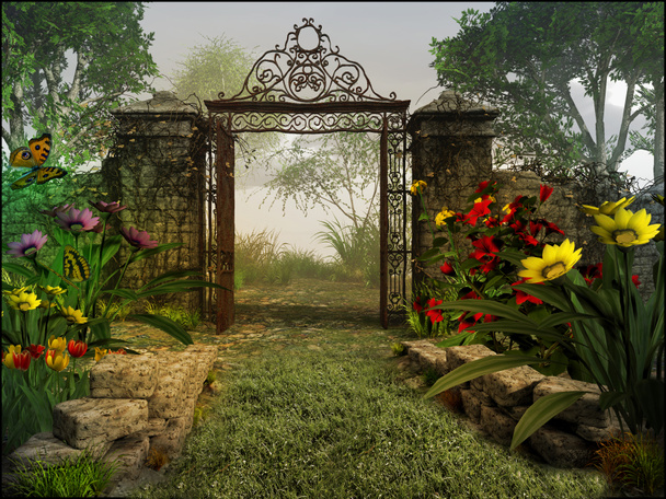 Porte du jardin magique
 - Photo, image