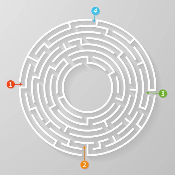 Labyrinth maze symbol shape vector illustration. - Vektor, obrázek