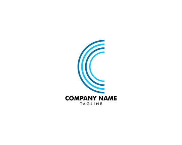 İlk Harf C Logo Şablon Tasarımı - Vektör, Görsel