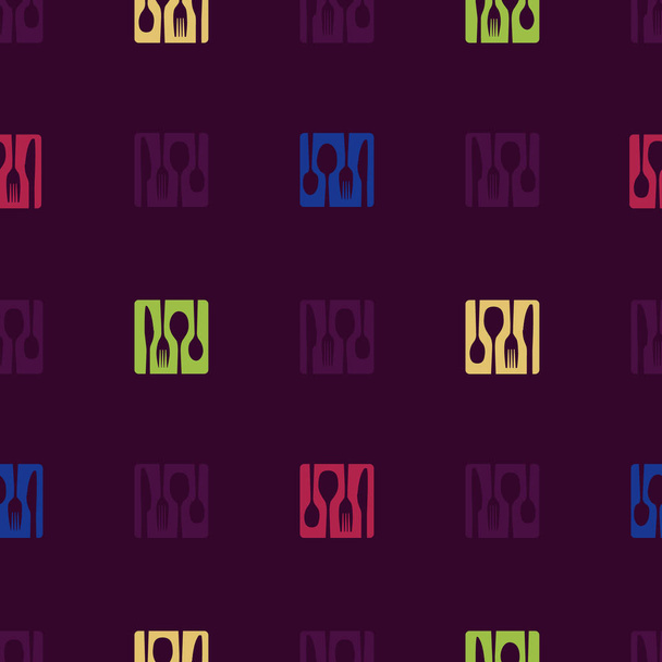 Kleurrijke bestek borden - vector achtergrond - Vector, afbeelding