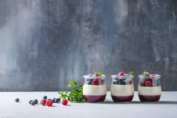Panna cotta with berries - Foto, Imagem