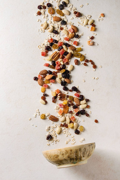 Variety of dried fruits and nuts - Foto, Imagem