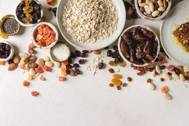 Variety of dried fruits and nuts - Fotoğraf, Görsel