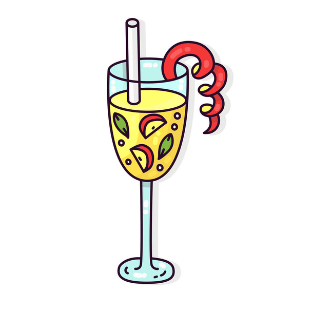 Cocktail drink  vector icon - Vektor, obrázek