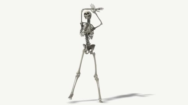 グルーヴィーなダンスを実行する人間の骨格 - 映像、動画