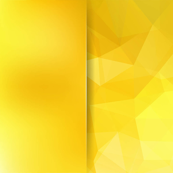 Background of geometric shapes. Blur background with glass. Yellow mosaic pattern. Vector EPS 10. Vector illustration - Vector, Image