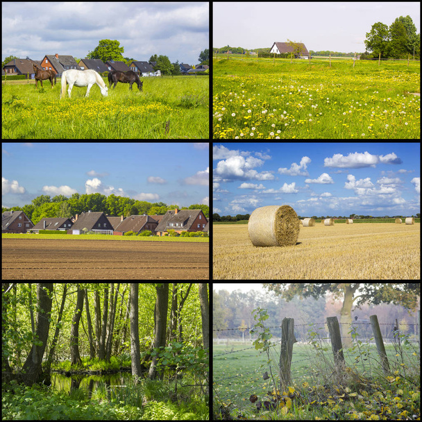 ドイツの田園風景,ローワーライン地方 - 写真・画像