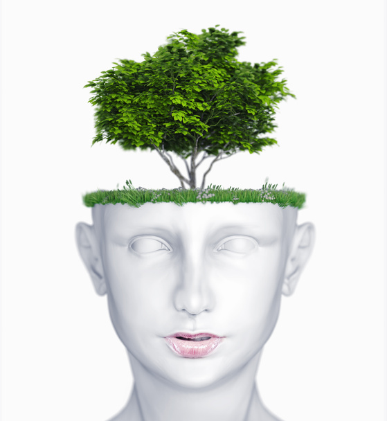 Голова с деревом
 - Фото, изображение