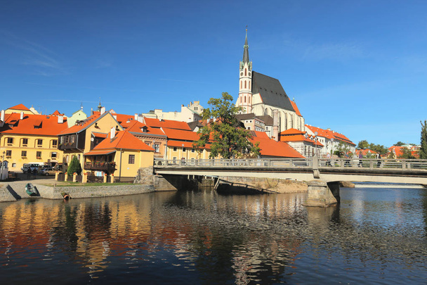 Cesky Krumlov, widok na stare miasto, Republika Czeska - Zdjęcie, obraz