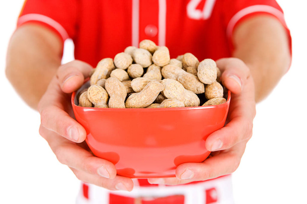 Beisebol: Fechar a tigela de amendoins
  - Foto, Imagem