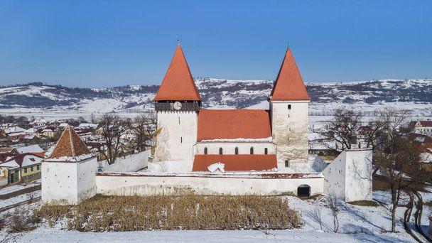 Merghindeal ufortyfikowany Kościół, Rumunia - Zdjęcie, obraz