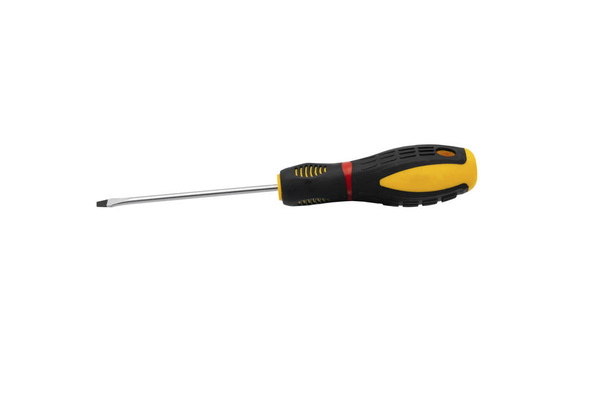 Plumbing installation tool with rubberized handle of the screwdriver. - Photo, Image