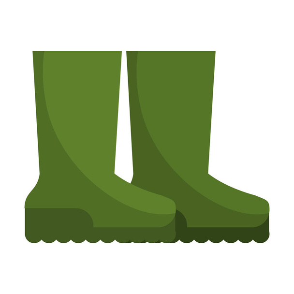 Garden boots footwear isolated - Вектор,изображение