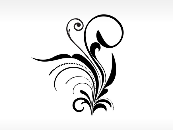 Black filigree pattern with background - Vector, Imagen