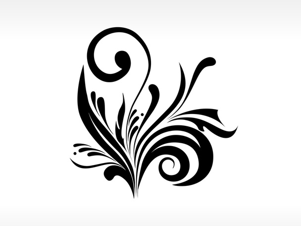 Scroll pattern tattoo with background - Vector, Image