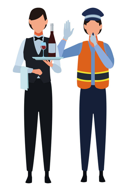 Jobs and professional workers - Vector, Image