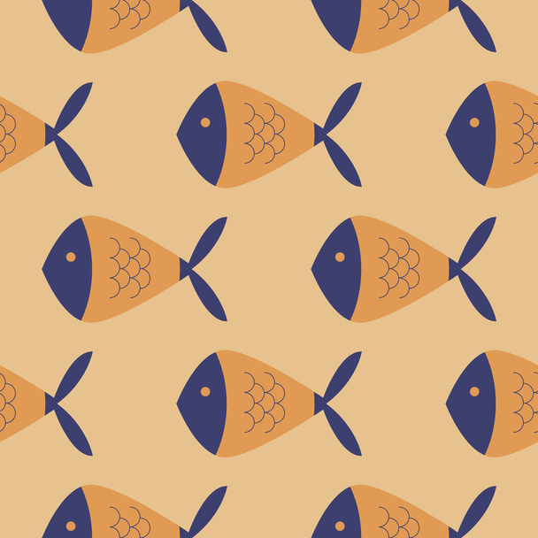 Fish geometric pattern - Vektori, kuva