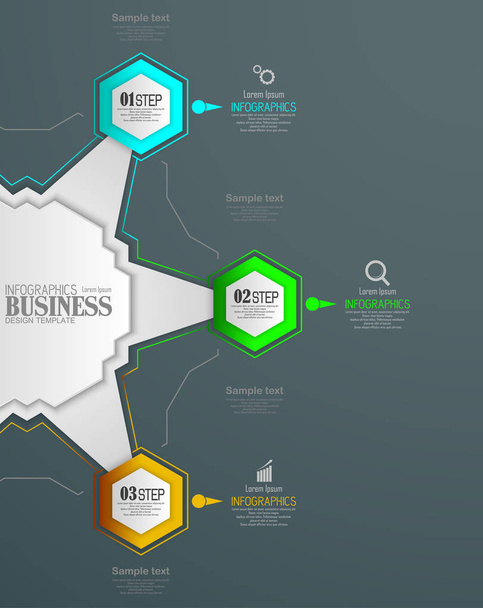 Infografica Business Template concetto con 3 opzioni
 - Vettoriali, immagini