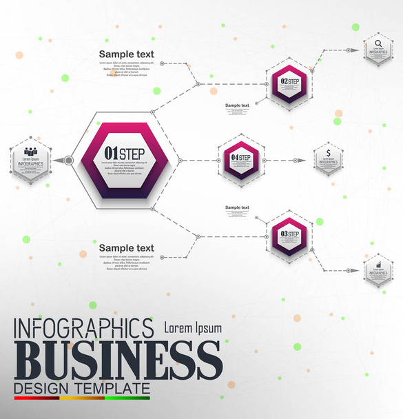 Infografica Business Template concetto con 4 opzioni
 - Vettoriali, immagini
