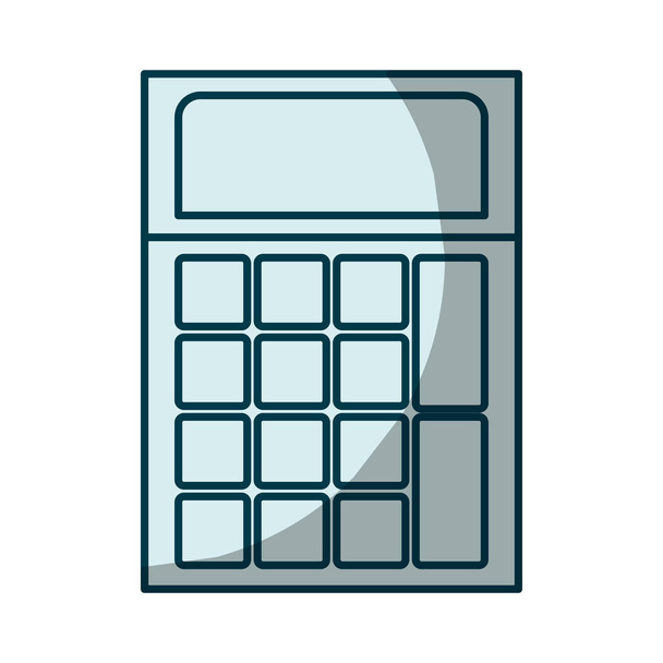 blauwe arcering silhouet van Calculator icoon - Vector, afbeelding