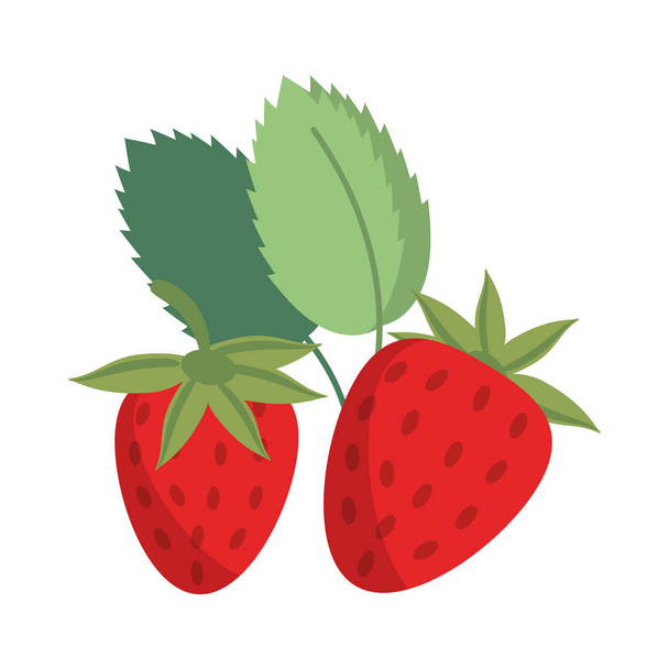 strawberries fruit fresh food - Vector, Image