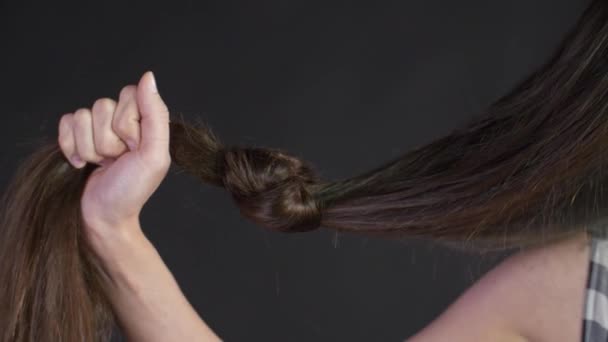 Knot of brown hair - Footage, Video